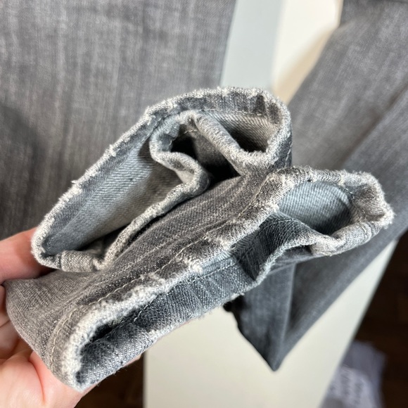 Miss Me Skull Rhinestone Denim Jeans Grey Gray Halloween Rocker 27 Bling - Picture 5 of 15